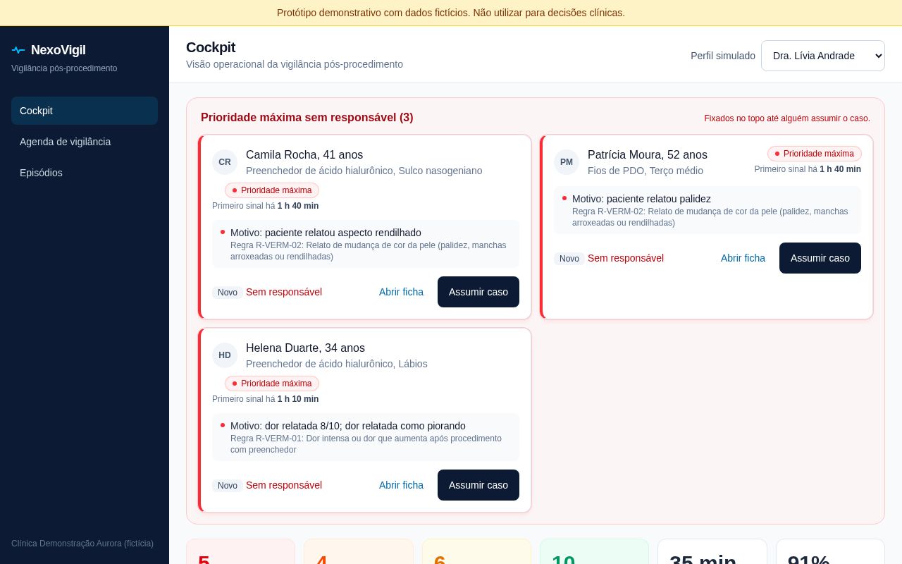 Preview of NexoVigil (protótipo)
