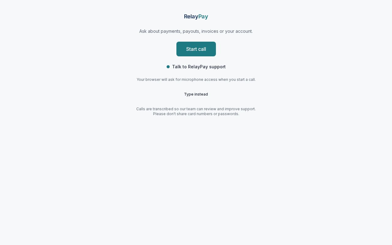 Preview of RelayPay Support