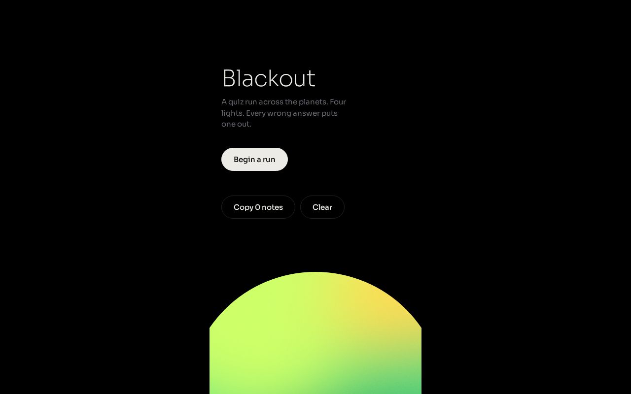 Preview of Blackout