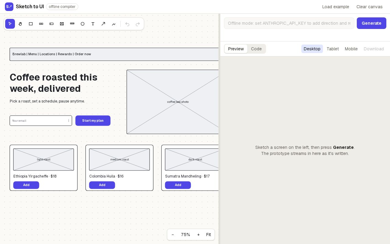 Preview of Sketch To Ui