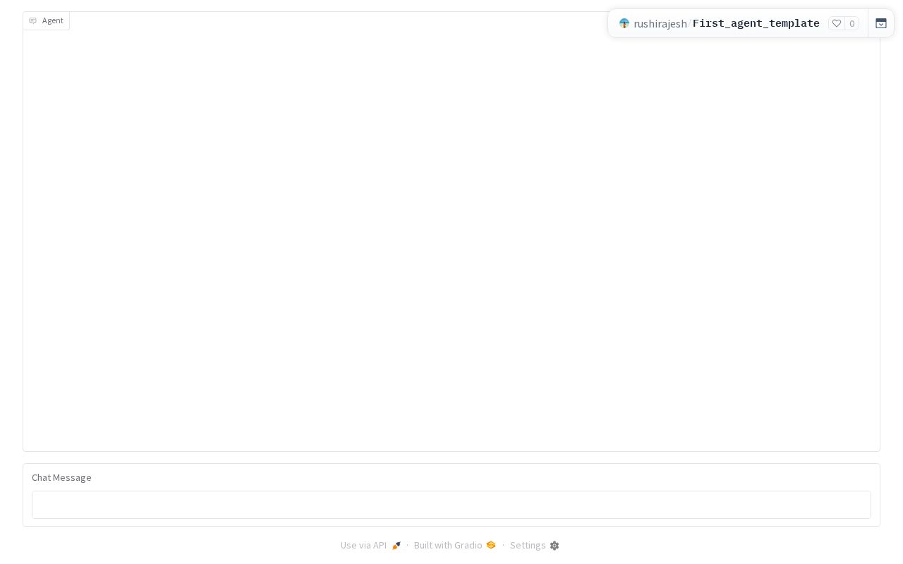 Preview of First Agent Template