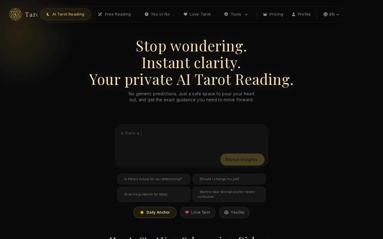 Preview of TarotYet Official Site