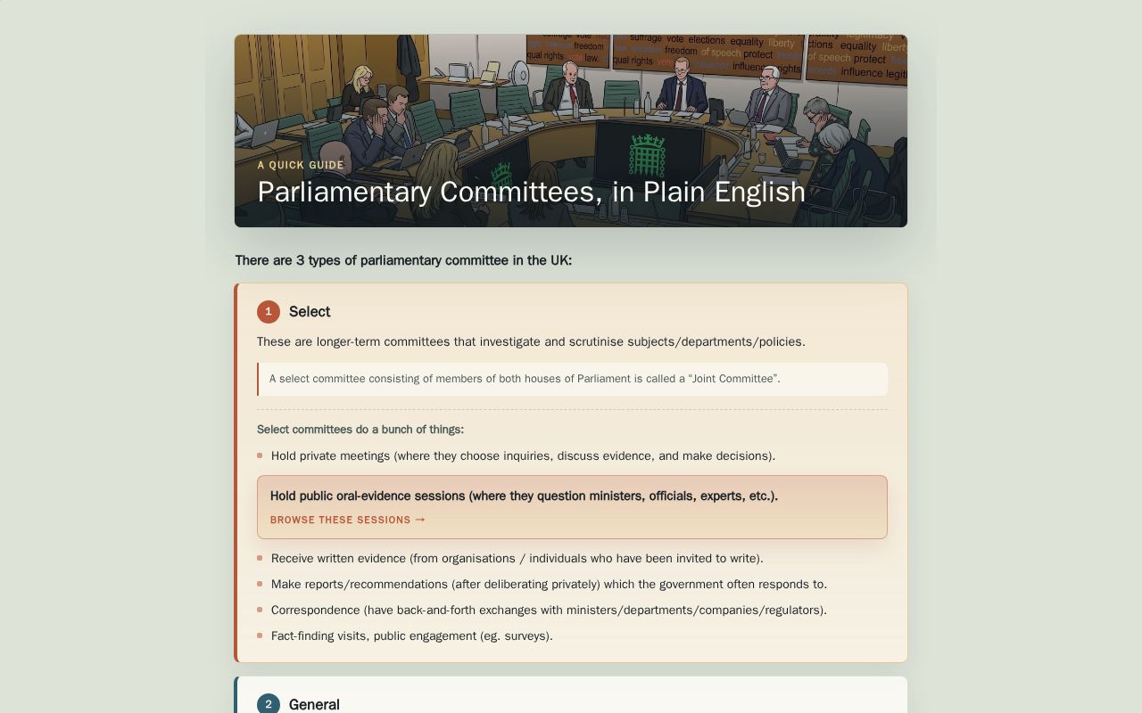 Preview of Parliamentary Committees