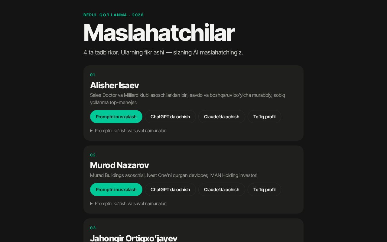 Preview of Maslahatchilar