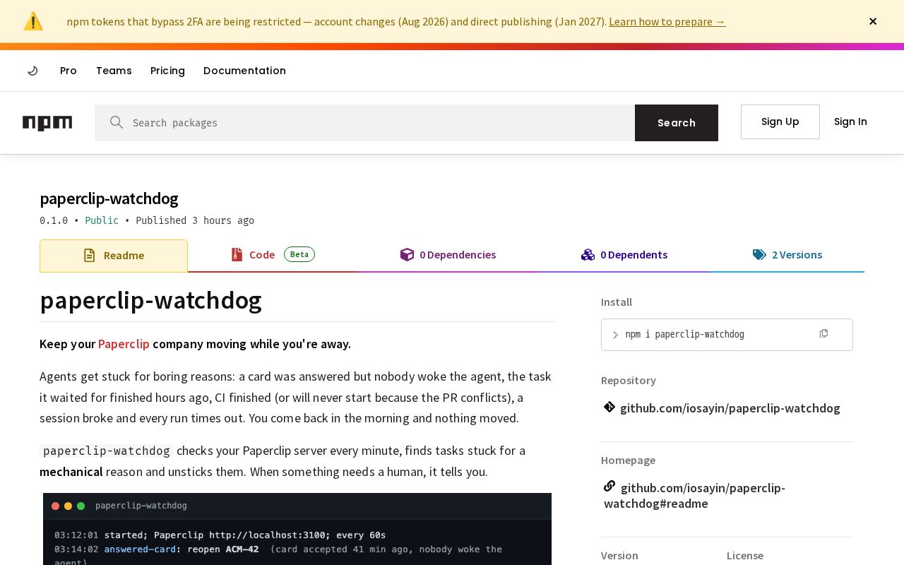 Preview of Paperclip Watchdog