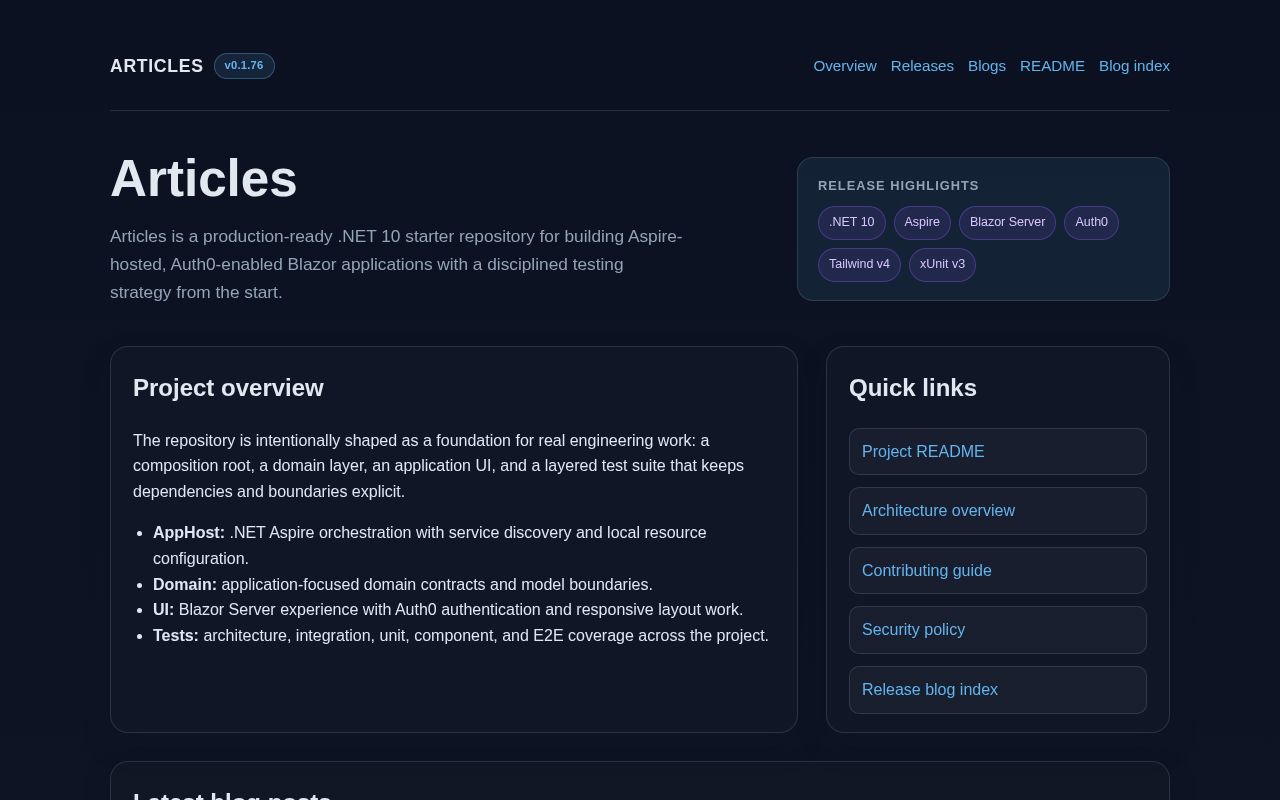 Preview of Articles Creation Tool