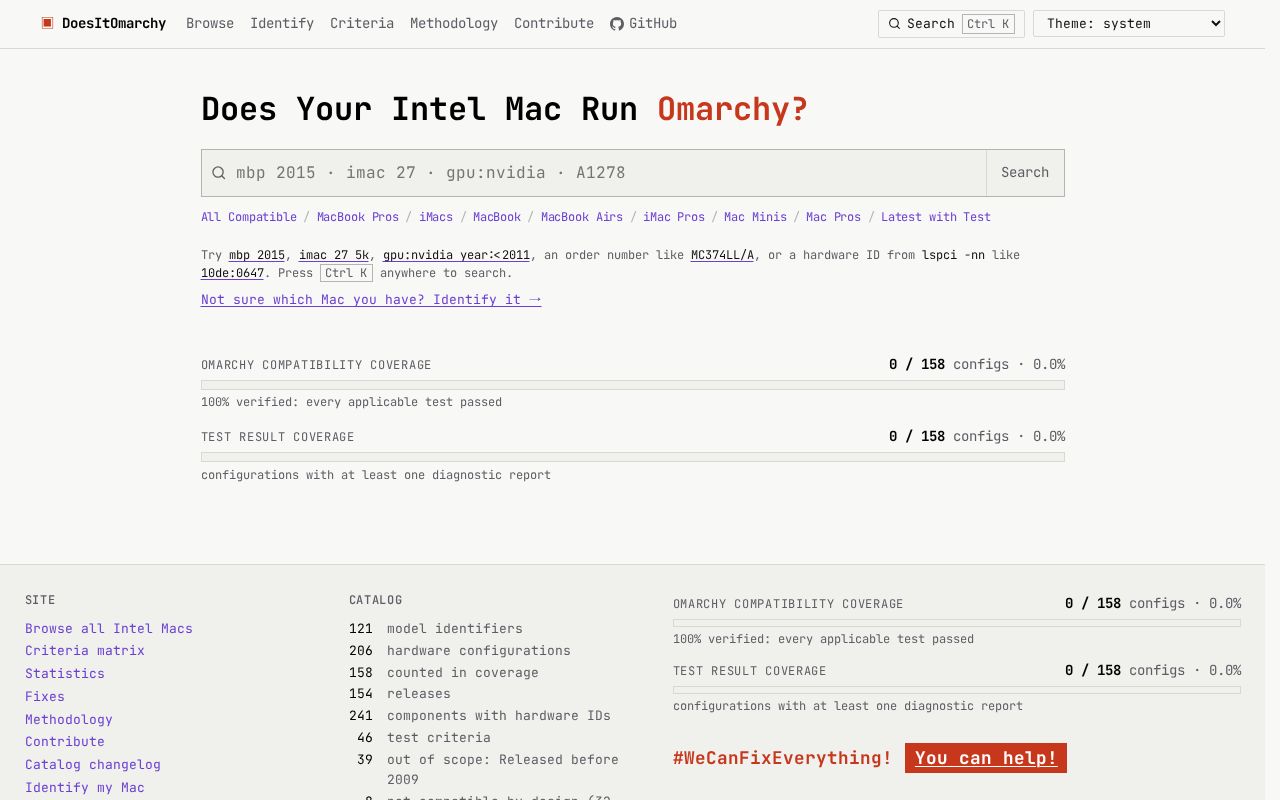Preview of Does it Omarchy?