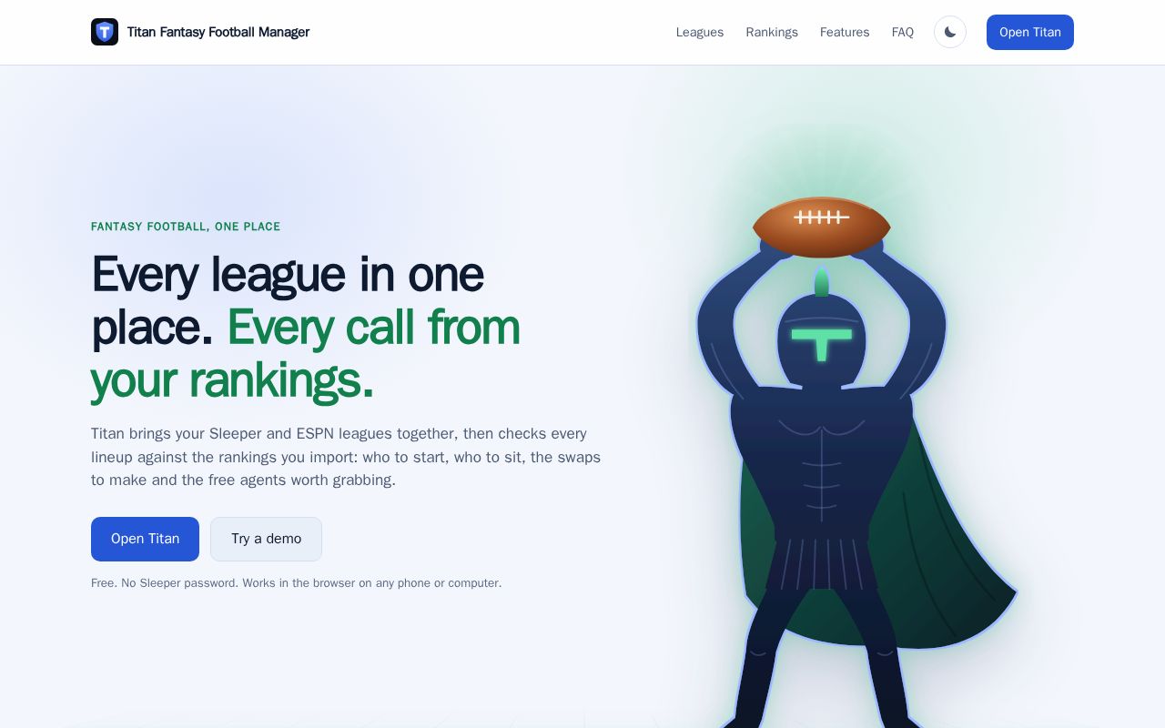 Preview of Titan Fantasy Football