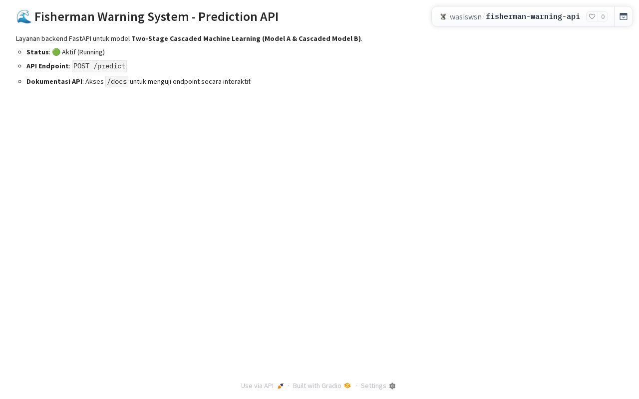 Preview of Fisherman Warning Api