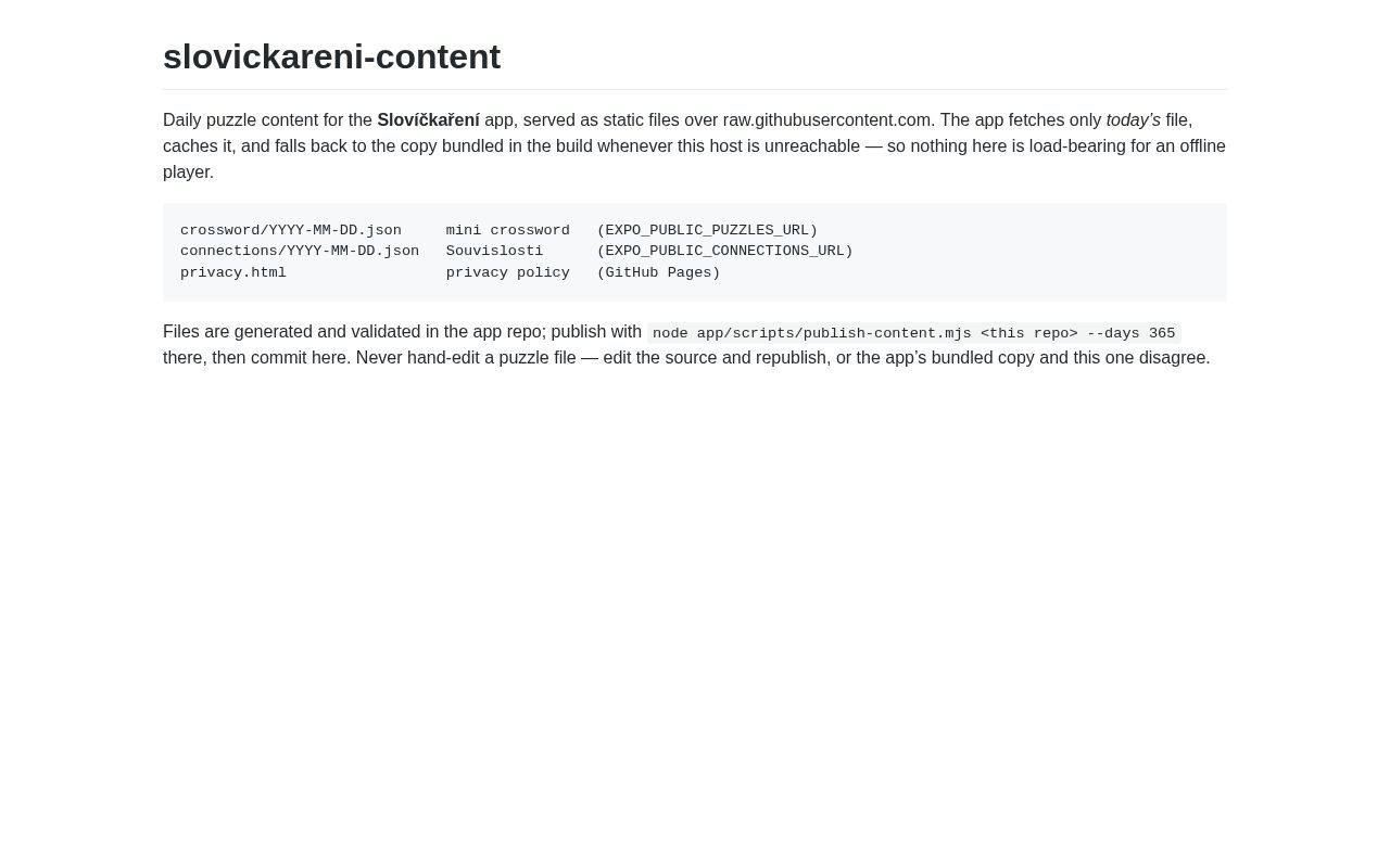 Preview of Slovickareni Content