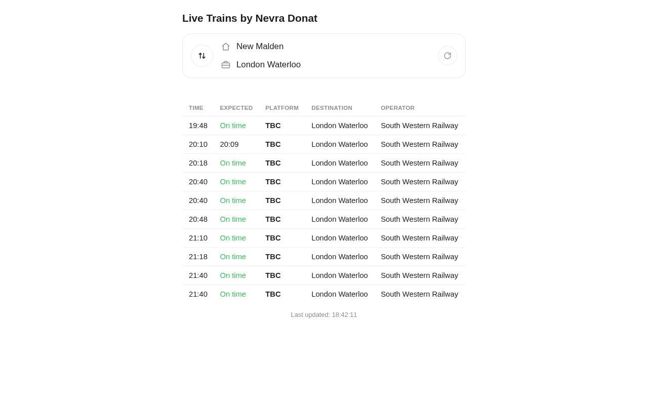 Preview of LiveTrains