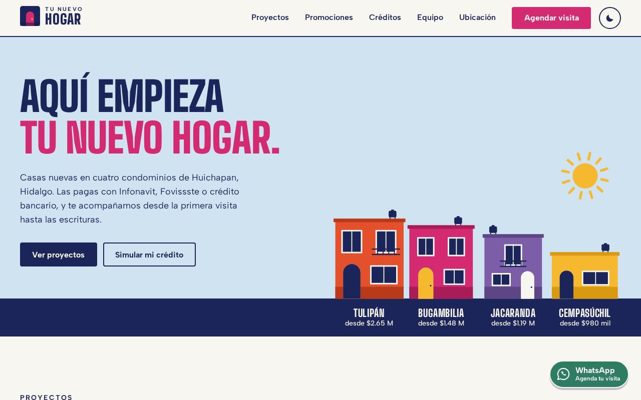 Preview of Frontend Tu Nuevo Hogar