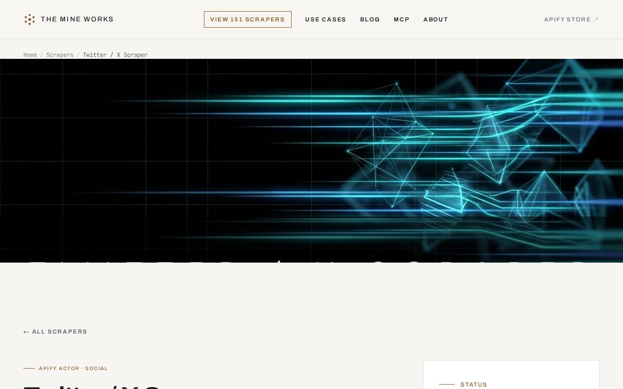 Preview of Twitter X Scraper