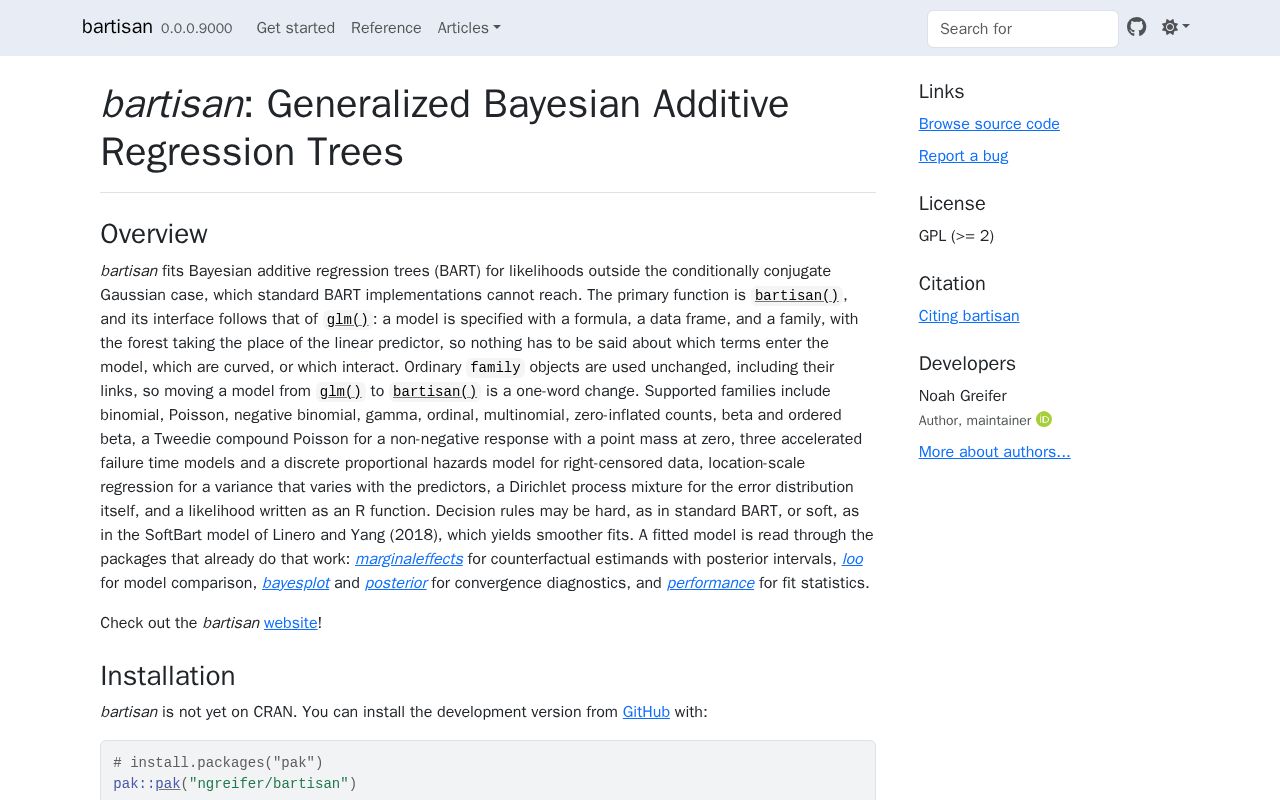 Preview of Generalized Bayesian Additive Regression Trees