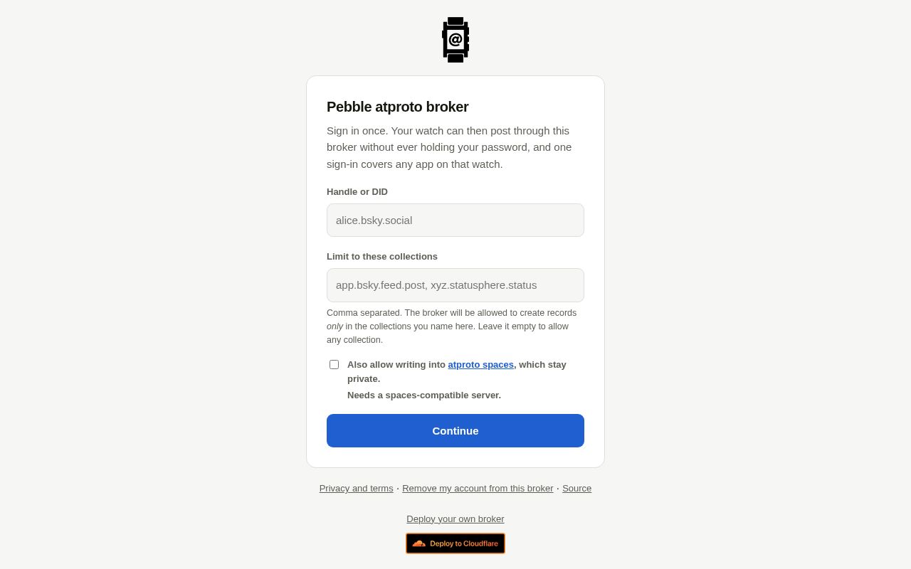 Preview of Pebble atproto broker