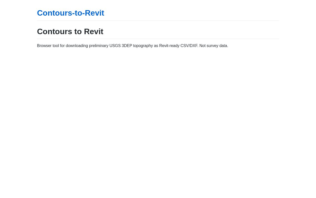 Preview of Contours To Revit