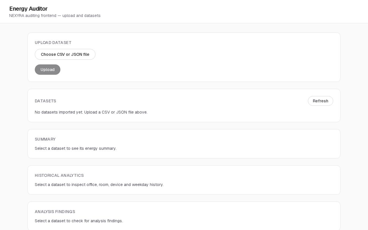 Preview of Auditor Frontend