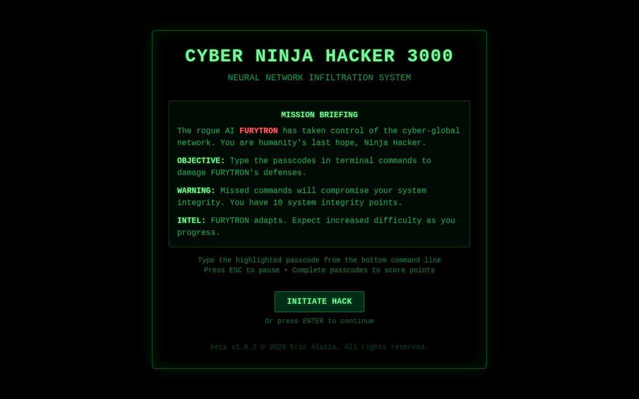 Preview of Cyber Ninja Hacker 3000