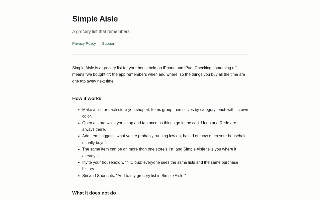 Preview of SimpleAisle Site