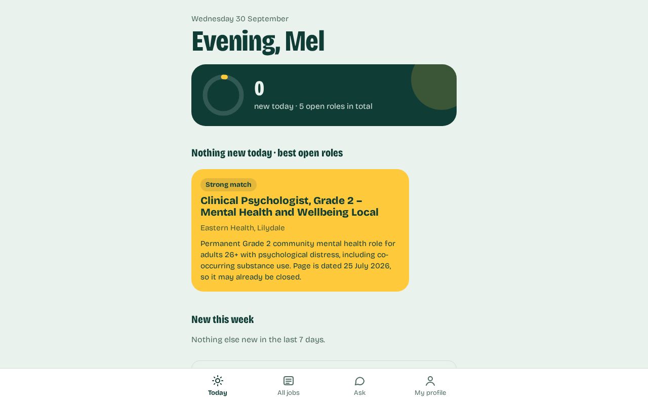 Preview of Mel Job Brief