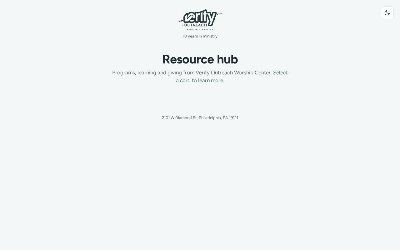 Preview of Verity Resource Hub