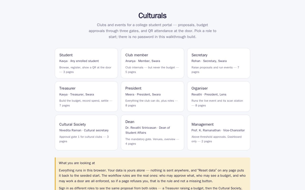 Preview of Culturals Clubs Events