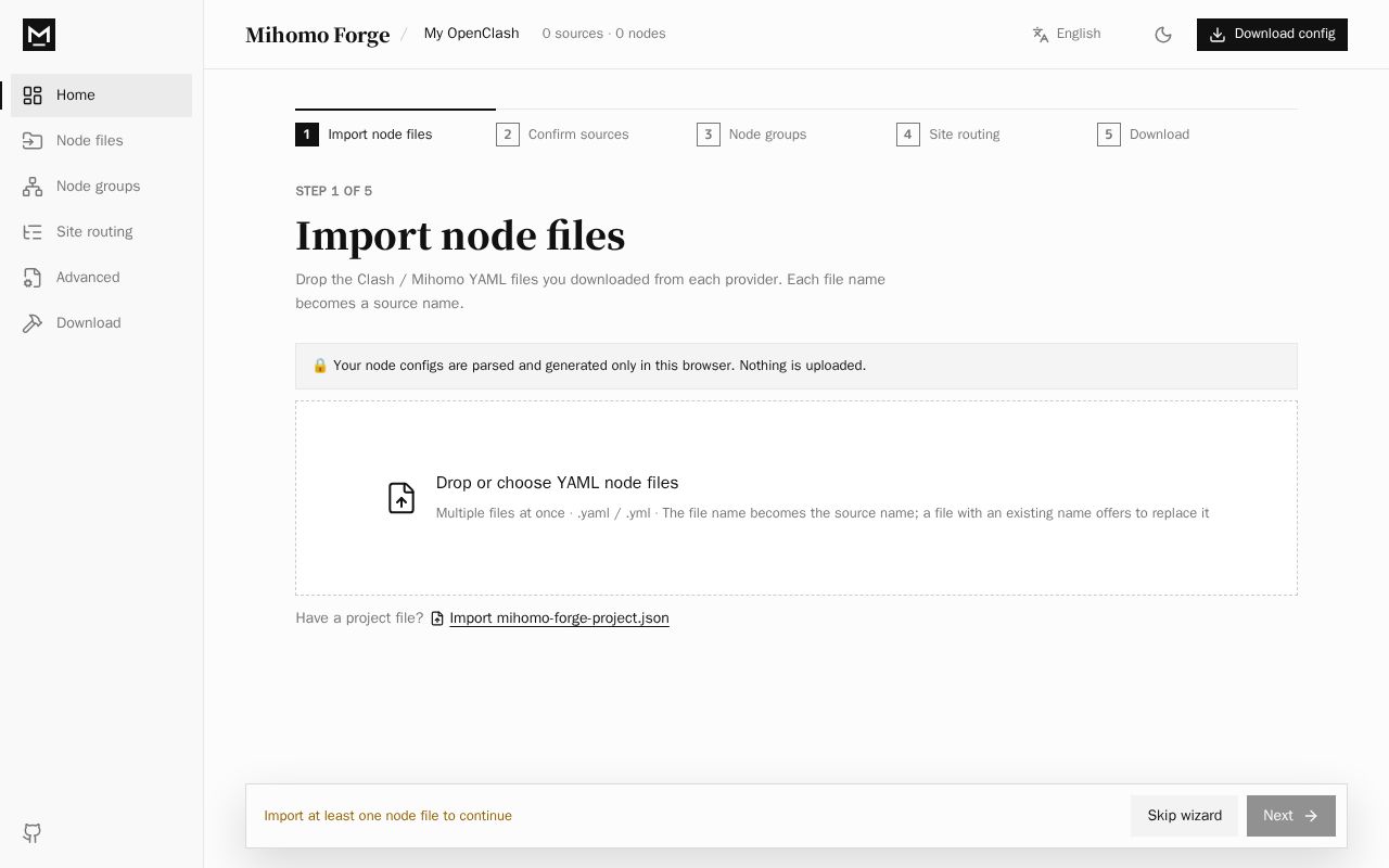 Preview of Mihomo Forge