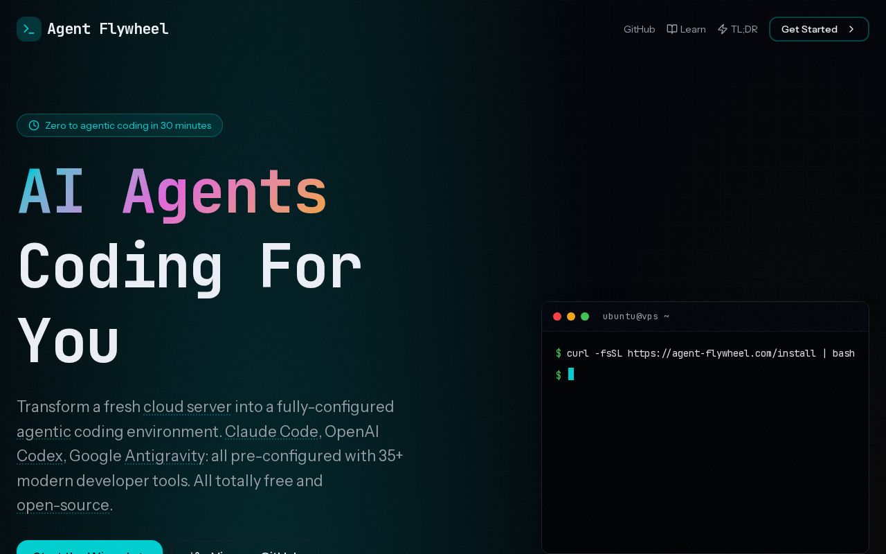 Preview of Agentic Coding Flywheel Setup