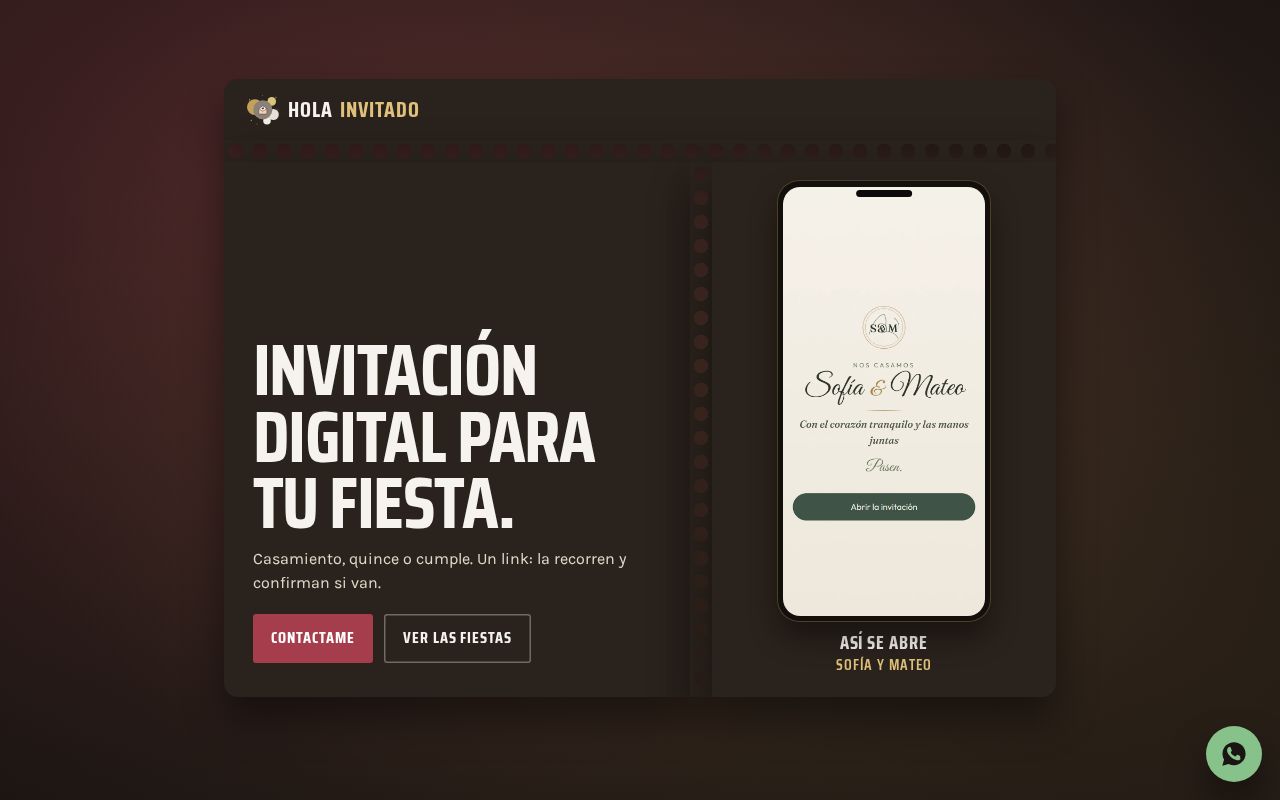 Preview of Hola Invitado Web