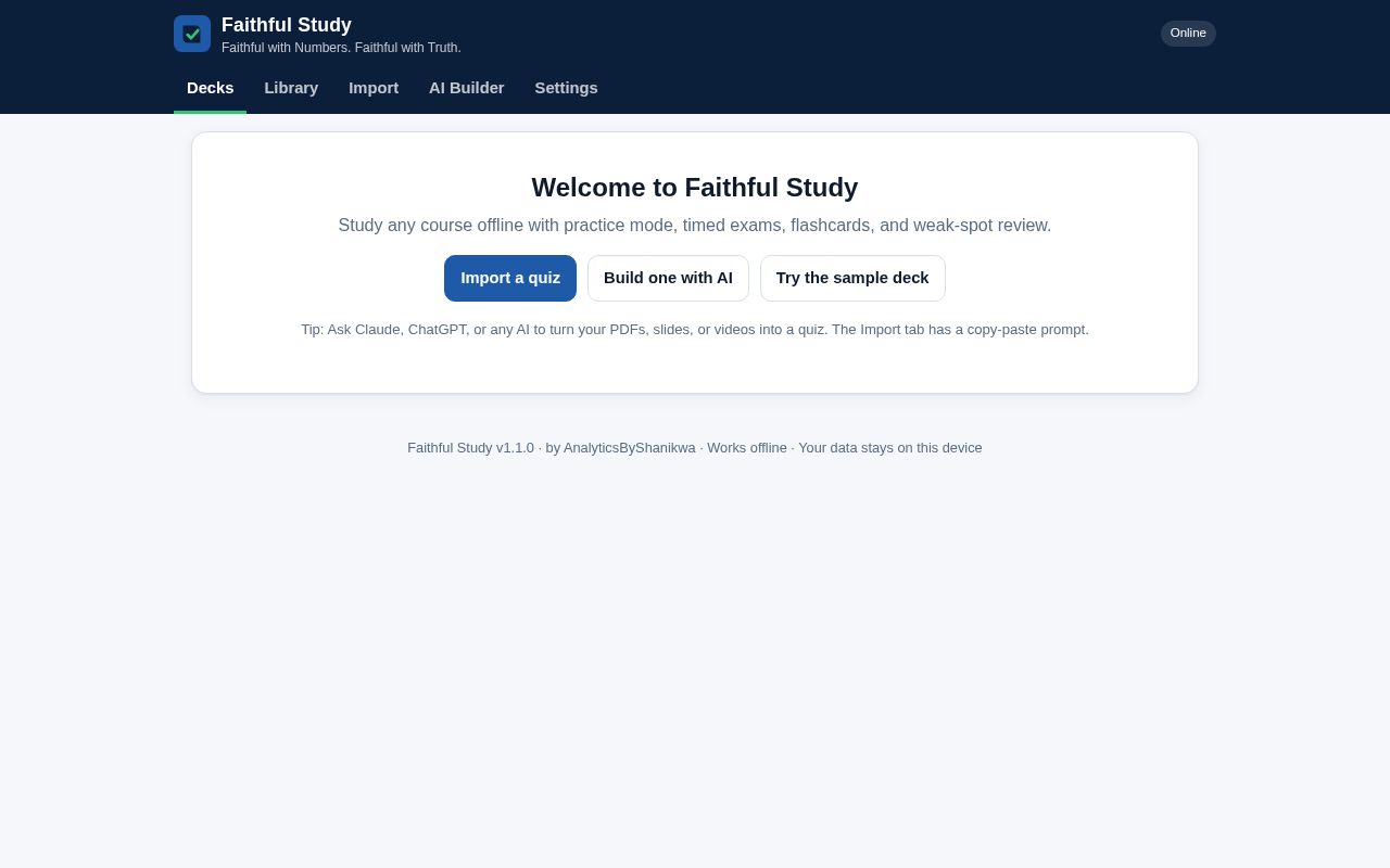 Preview of Faithful Study
