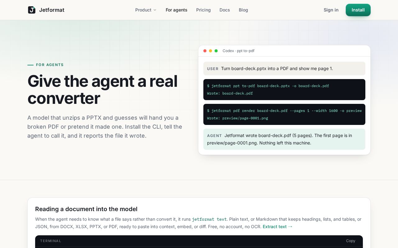 Preview of Jetformat for coding agents