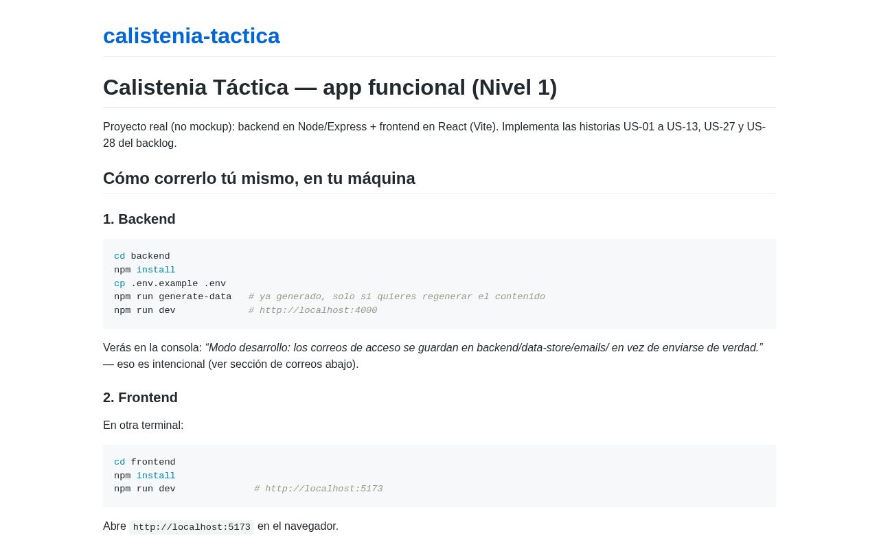 Preview of Calistenia Tactica