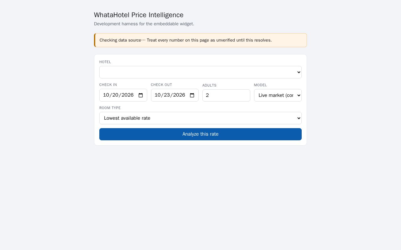 Preview of Whatahotel Price Intelligence