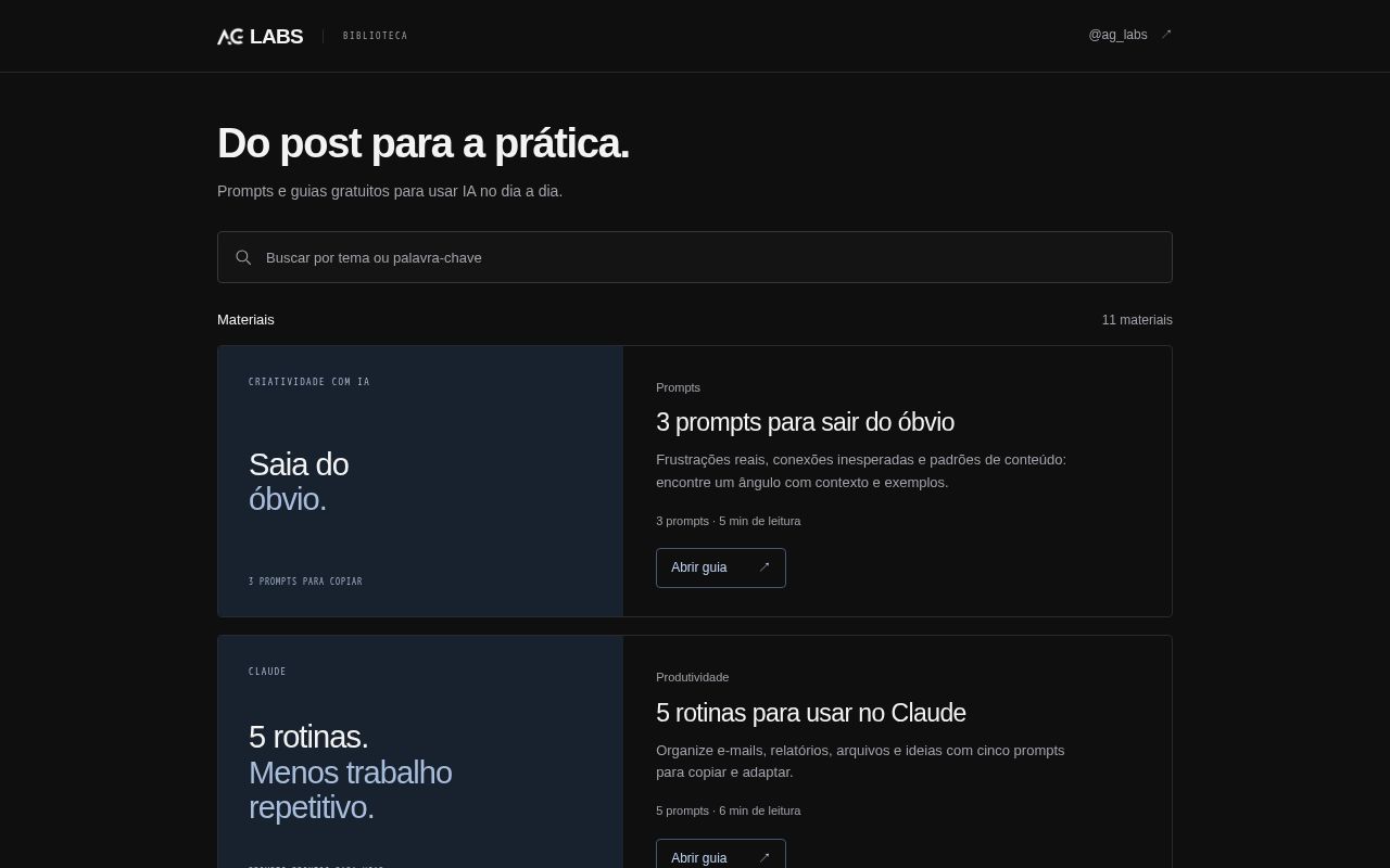 Preview of Aglabs Conteudos