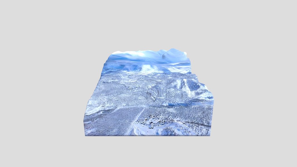 Preview of Snowy mountain settlement landscape