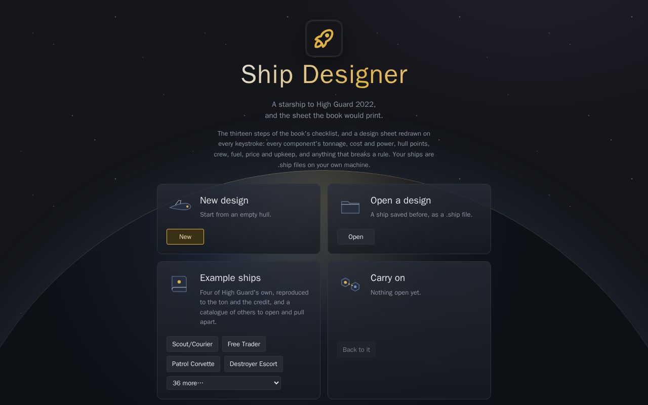 Preview of Traveller Ship Design