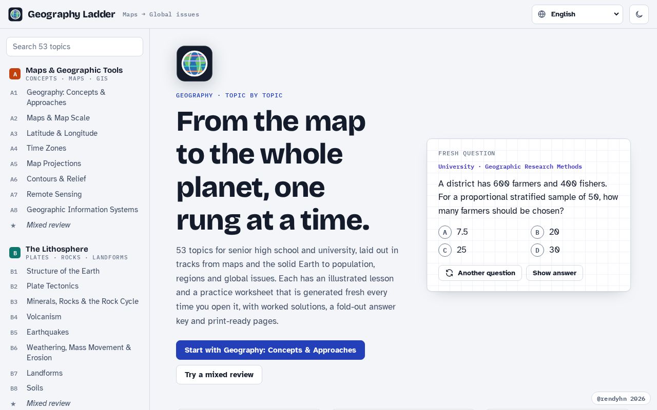 Preview of Geography Ladder