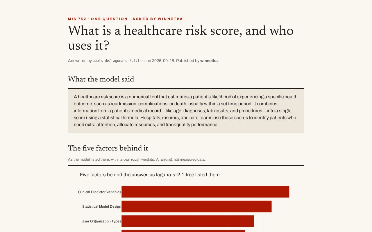Preview of What is a healthcare risk score, and who uses it?