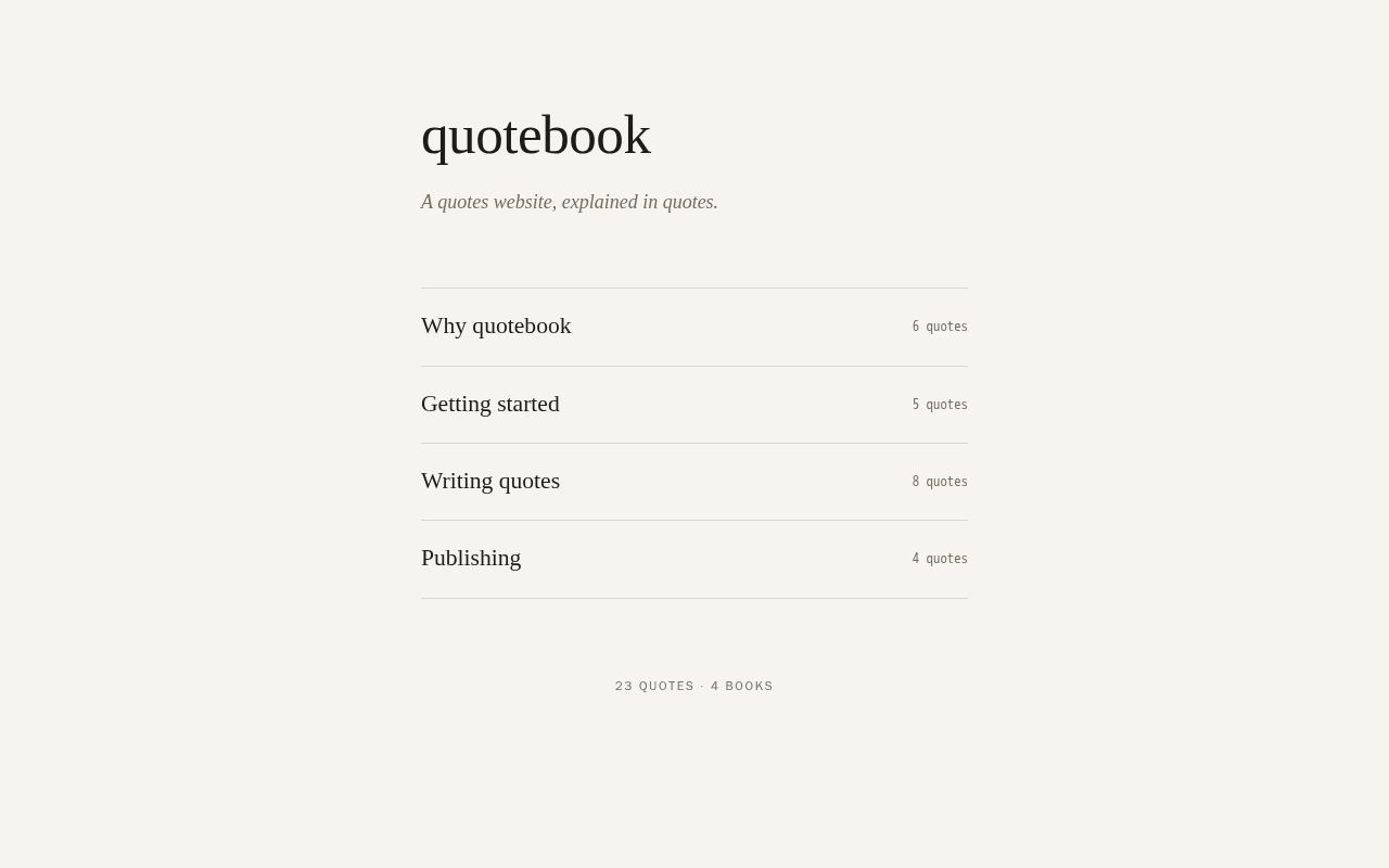 Preview of Quotebook