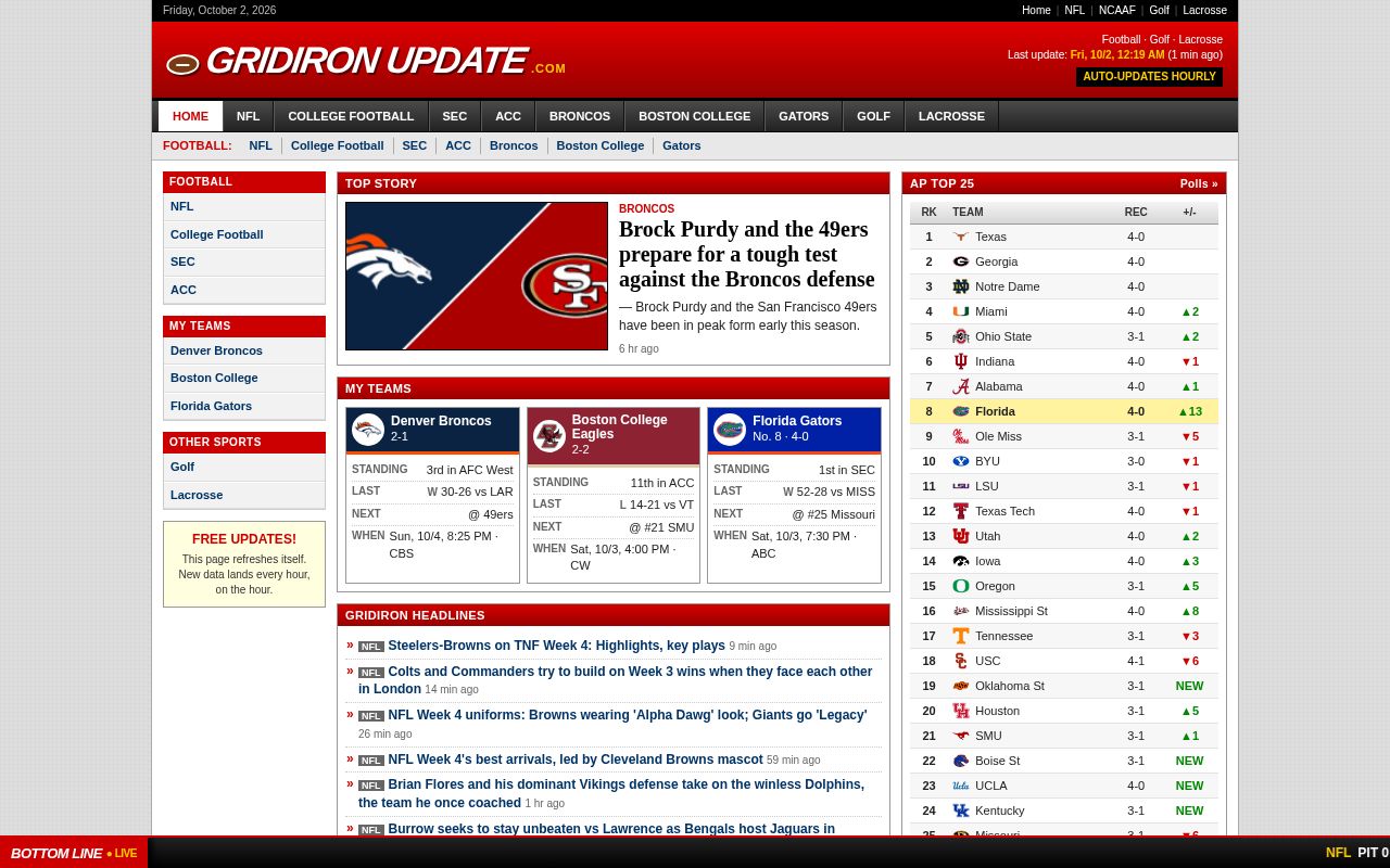 Preview of Gridiron Update