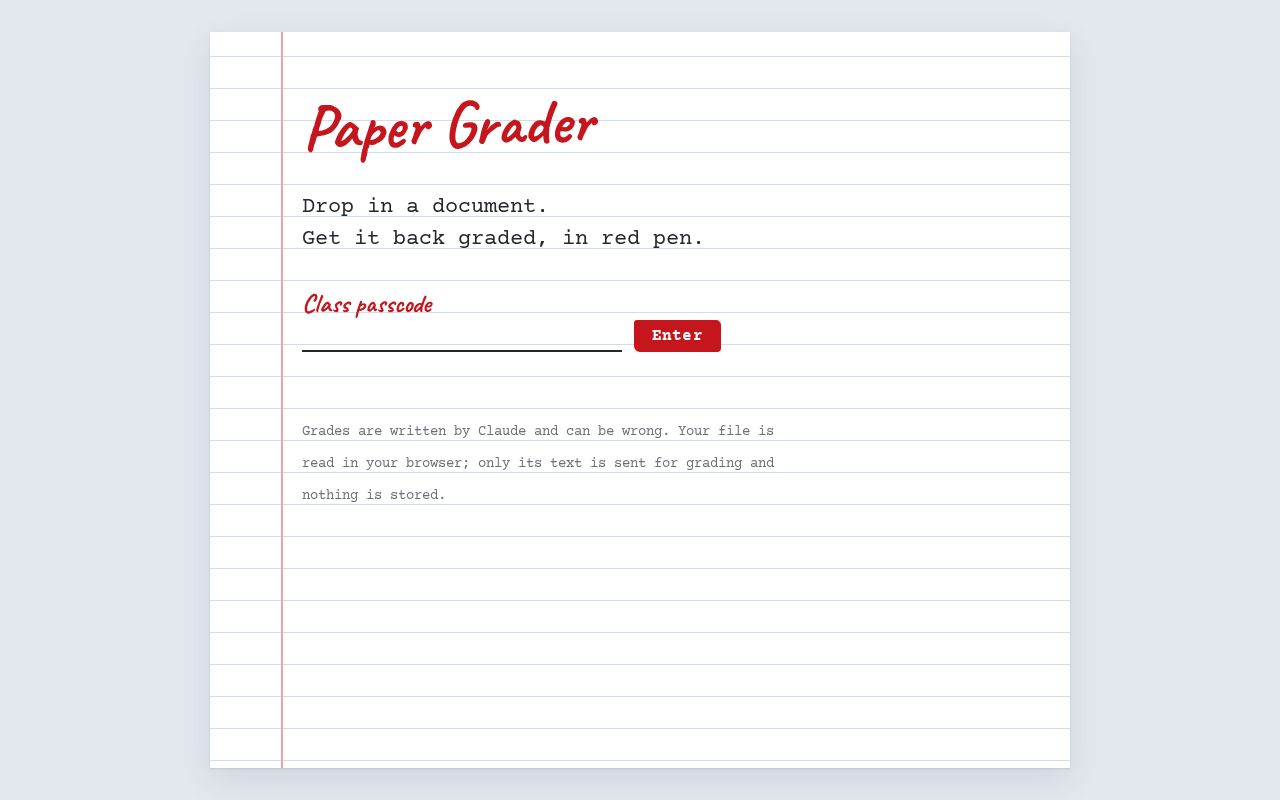 Preview of Papergrader