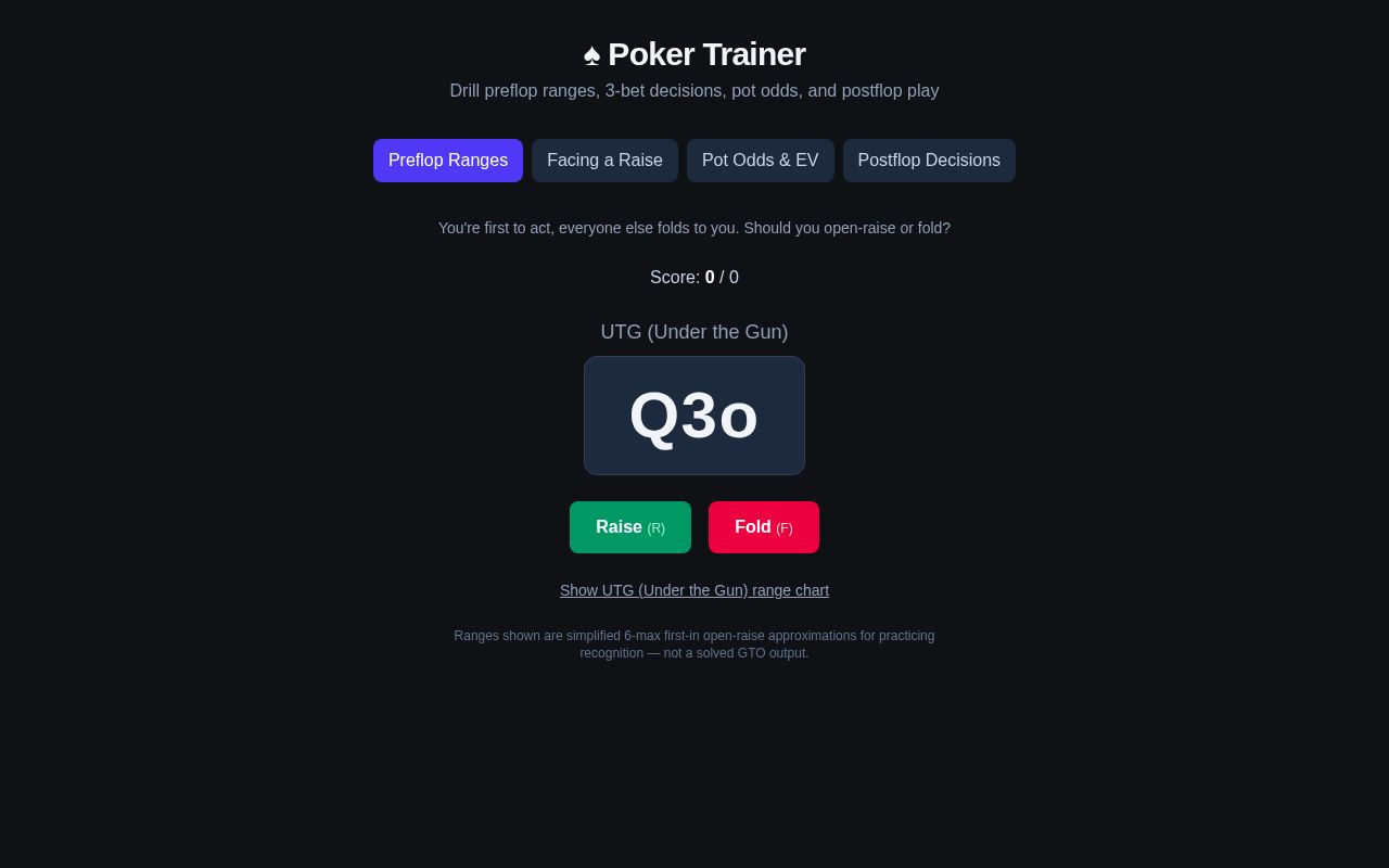 Preview of Poker Trainer