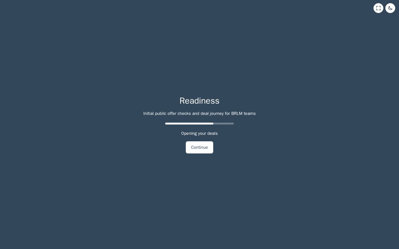 Preview of Readiness prototype