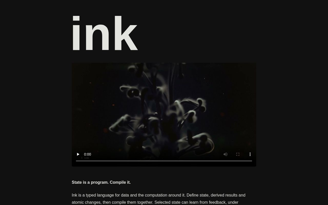 Preview of Ink Spec Site