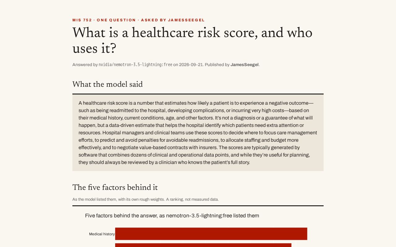 Preview of What is a healthcare risk score, and who uses it?