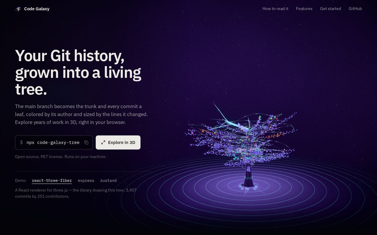 Preview of Code Galaxy