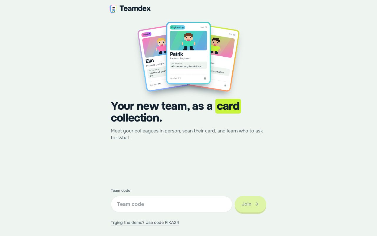 Preview of TeamDex
