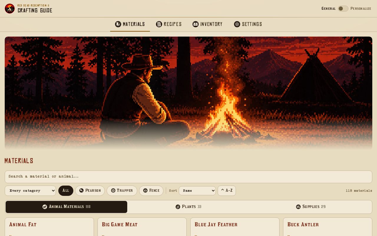 Preview of Rdr2 Crafting Guide