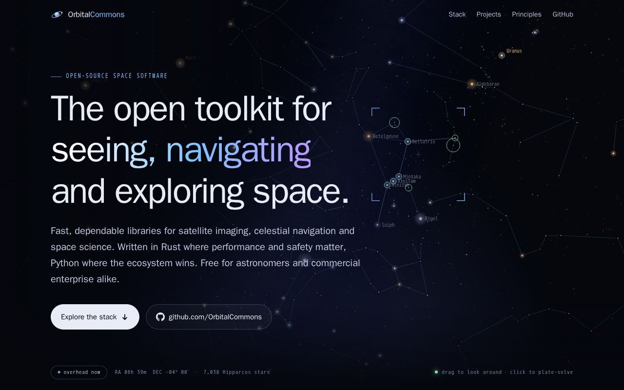 Preview of Orbitalcommons Github Io