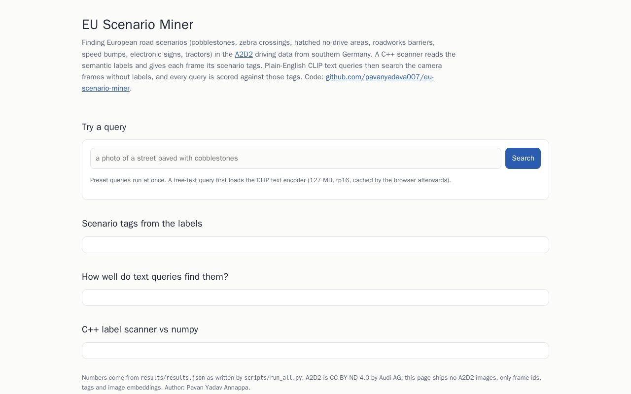 Preview of EU Scenario Miner